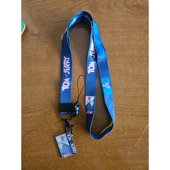 (X2) Popular Cartoon Network Classics Tom and Jerry Characters Blue Lanyard - Picture 4 of 6